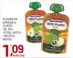 Crai Plasmon 100% Frutta Mela offerta