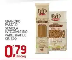 Crai Granoro pasta di semola integrale bio offerta
