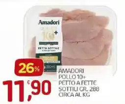 Crai Amadori pollo 10+ petto a fette sottili offerta