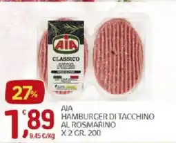 Crai AIA Hamburger di tacchino al rosmarino offerta