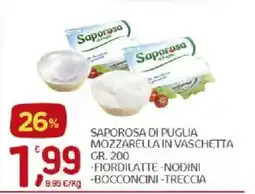 Crai Saporosa di Puglia Mozzarella in Vaschetta offerta