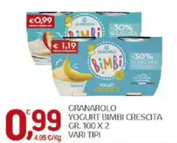 Crai Granarolo Yogurt Bimbi Crescita offerta