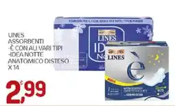 Crai Lines assorbenti idea notte anatomico disteso offerta