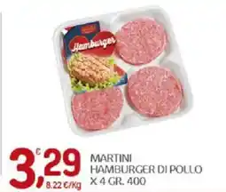 Crai Martini hamburger di pollo offerta