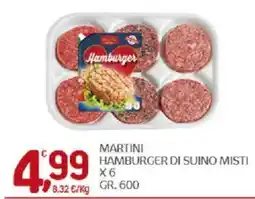 Crai Martini hamburger di suino misti offerta
