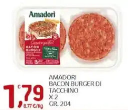 Crai Amadori bacon burger di tacchino offerta
