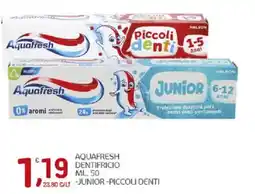 Crai Aquafresh dentifricio junior-piccoli denti offerta