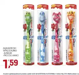 Crai Aquafresh spazzolino junior piccoli amici offerta