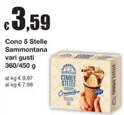 Sì con te Cono 5 Stelle Sammontana offerta