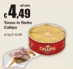 Sì con te Tonno in filetto Callipo offerta
