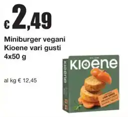 Sì con te Miniburger vegani Kioene offerta