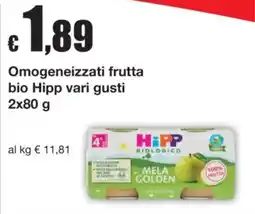 Sì con te Omogeneizzati frutta bio Hipp offerta