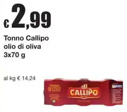 Sì con te Tonno Callipo olio di oliva offerta