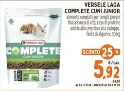 Pet Store Conad Versele Laga Complete Cuni Junior offerta