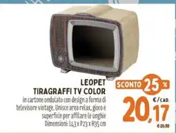 Pet Store Conad LEOPET TIRAGRAFFI TV COLOR offerta