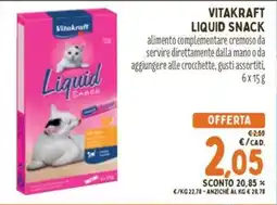 Pet Store Conad Vitakraft Liquid Snack offerta