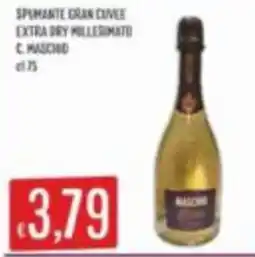 Mercadò Spumante Gran Cuvée Extra Dry Millesimato C. Maschio offerta