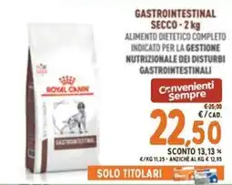 Pet Store Conad Royal Canin Gastrointestinal offerta