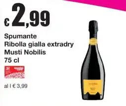 Sì con te Spumante Ribolla gialla extradry Musti Nobilis offerta