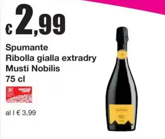 Spumante Ribolla gialla extradry Musti Nobilis