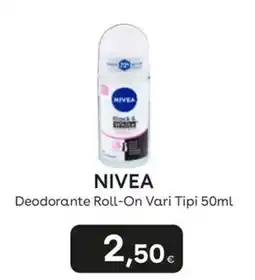 Idea bellezza NIVEA Deodorante Roll-On Vari Tipi offerta