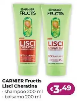 La Saponeria Garnier Fructis Lisci Cheratina offerta