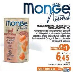 Pet Store Conad Monge Natural Tonno con Salmone Rosa offerta
