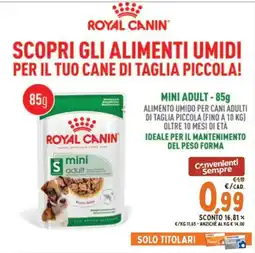 Pet Store Conad Royal Canin mini adult offerta