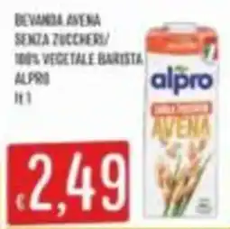 Mercadò Bevanda avena senza zuccheri/100% vegetale barista Alpro offerta