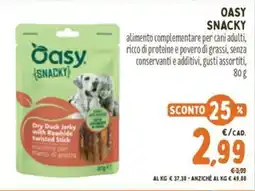 Pet Store Conad Oasy Snacky Dry Duck Jerky with Rawhide twisted Stick offerta