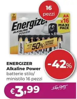 La Saponeria Energizer Alkaline Power batterie stilo offerta