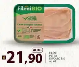 Supermercati Bruscoli Fileni petto di pollo bio offerta