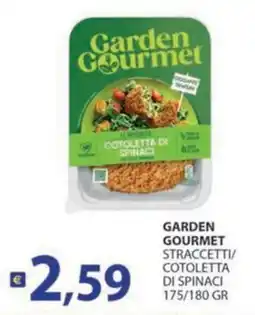 Supermercati Bruscoli Garden Gourmet cotoletta di spinaci offerta