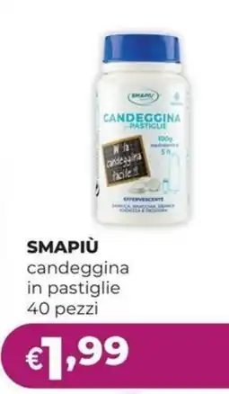 La Saponeria SMAPIÙ candeggina in pastiglie offerta