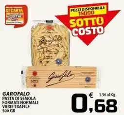 SpesaPiù Supermercati Garofalo pasta di semola offerta