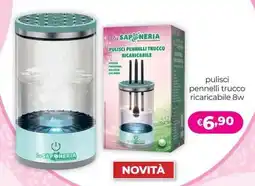 La Saponeria Pulisci pennelli trucco ricaricabile 8w offerta