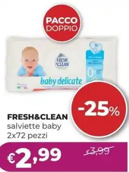 La Saponeria Fresh&clean salviette baby offerta
