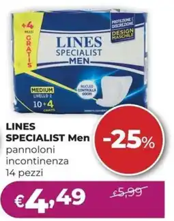 La Saponeria Lines Specialist Men pannoloni incontinenza offerta