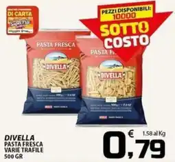 SpesaPiù Supermercati Divella pasta fresca varie trafile offerta