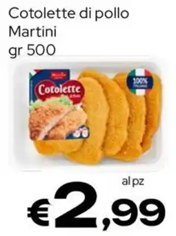 MAX Supermercati Cotolette di pollo Martini offerta