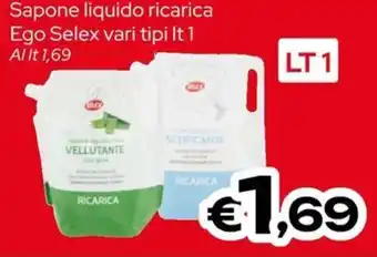 MAX Supermercati Sapone liquido ricarica Ego Selex offerta