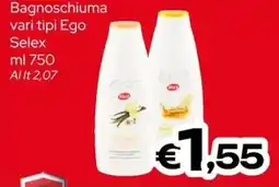 MAX Supermercati Bagnoschiuma vari tipi Ego Selex offerta