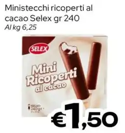 MAX Supermercati Ministecchi Ricoperti al cacao Selex offerta