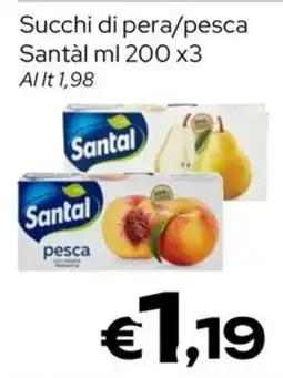 MAX Supermercati Succhi di pera/pesca Santal offerta