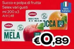 MAX Supermercati Selex succo e polpa mela offerta