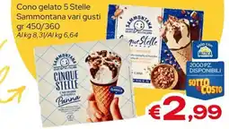 MAX Supermercati Cono gelato 5 Stelle Sammontana offerta