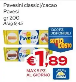 MAX Supermercati Pavesini classici offerta