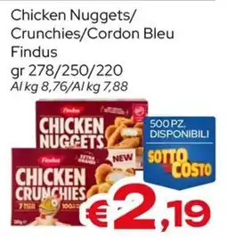 MAX Supermercati Chicken Nuggets/Crunchies/Cordon Bleu Findus offerta