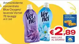 MAX Supermercati Ammorbidente concentrato Blue Oxygen/lavanda Vernel offerta