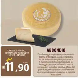 Supermercati Bruscoli Formaggio Abbondio senza lattosio offerta